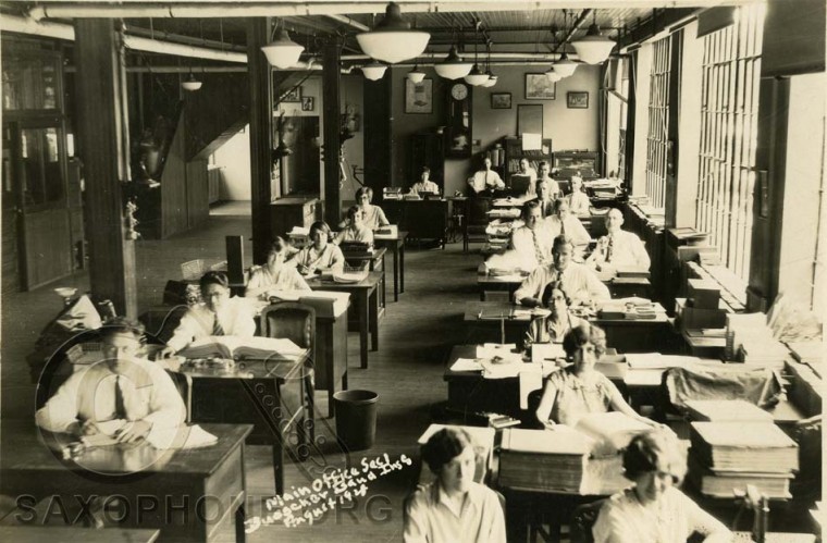 Buescher Factory August 1928-Main Office Section #1