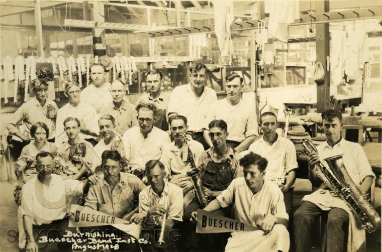 Buescher Factory August 1928-Burnishing Department
