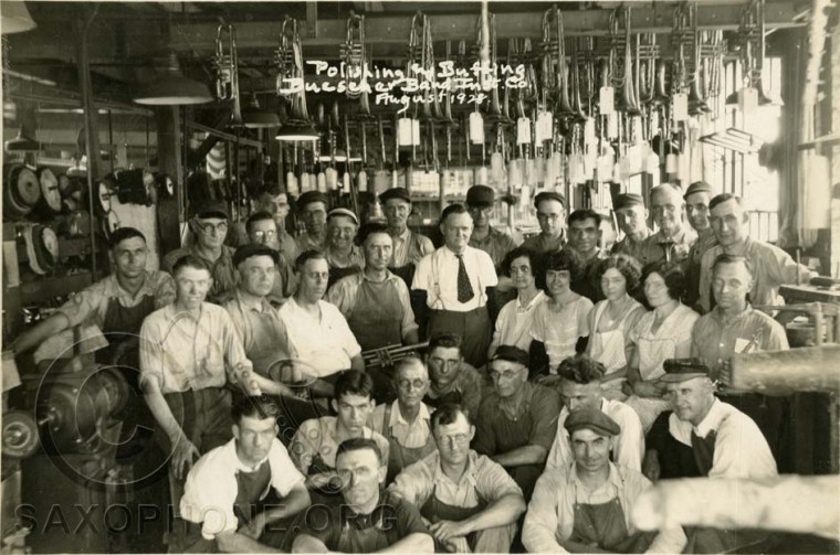 Buescher Factory August 1928-Polishing and Buffing Department