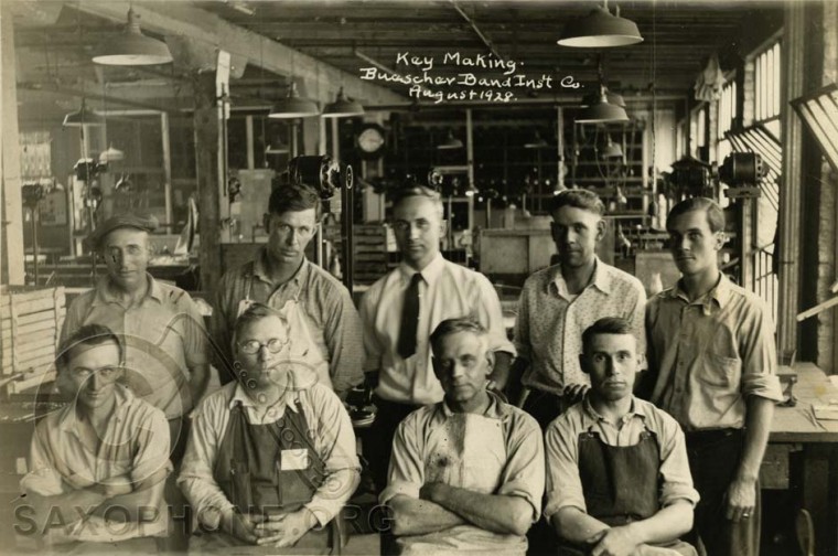 Buescher Factory August 1928-Key Making