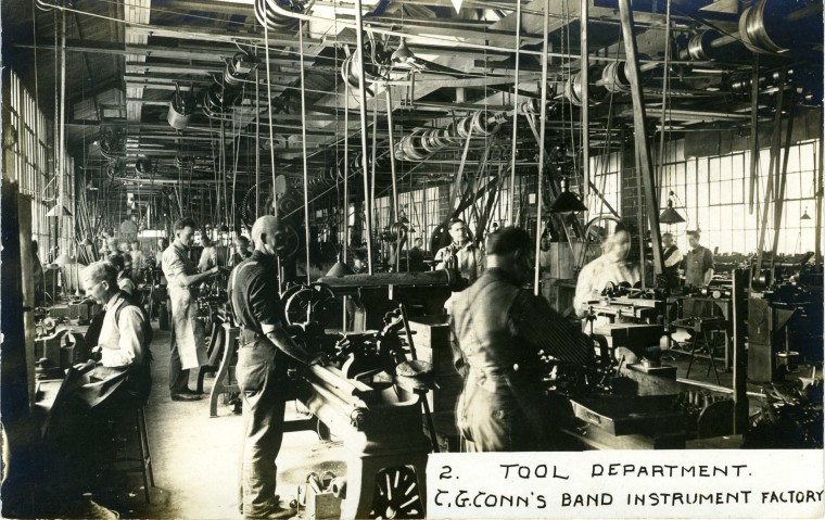 C.G. Conn Band Instrument Factory in 1913 - Tool Department