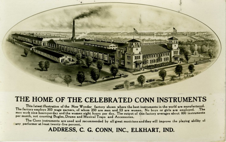 CG Conn Factory overview photo from 1913