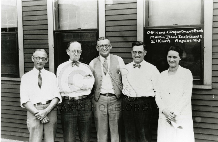 Martin Band Instrument Co- August 1928-Officers and Department Heads