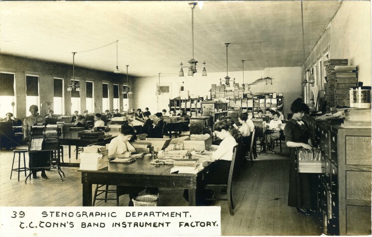 C.G. Conn's Band Instrument Factory 1913-Stenographic Department