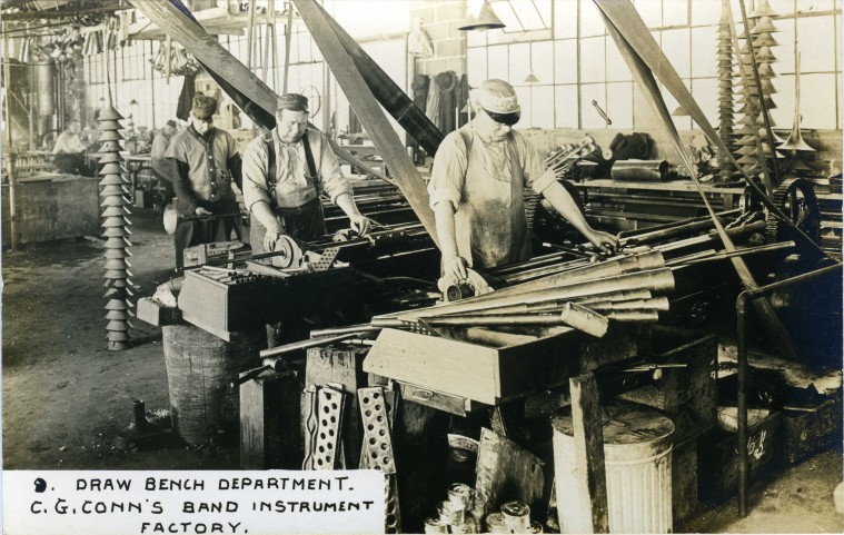 C.G. Conn's Band Instrument Factory 1913-Draw Bench Department