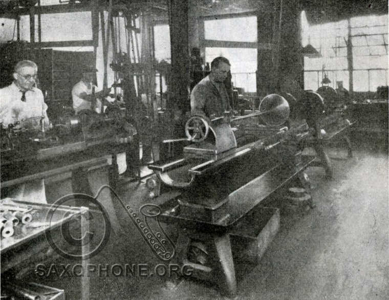 H.N. White King factory-1934-Section of the Lathe Department