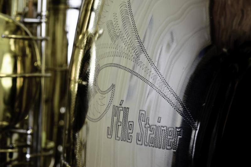 J’ELLE STAINER Double Bb SUB-CONTRABASS SAXOPHONE on www.saxophone.org